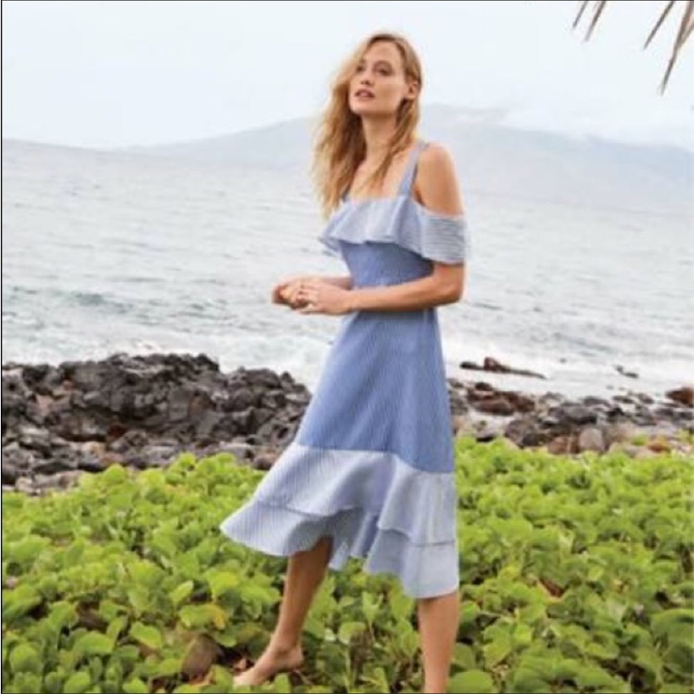 J.Crew  Collection cold shoulder 100% silk sundress SZ 8